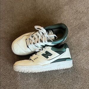 New Balance 550 White and Green Sneakers